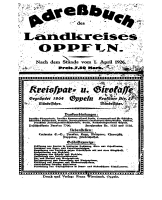 Adressbuch Landkreis Oppeln (Schlesien) 1926