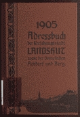 Adressbuch Landshut (Niederbayern) 1905
