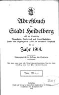 Adressbuch Heidelberg (Karlsruhe) 1914