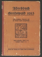 Adressbuch Greifswald 1915