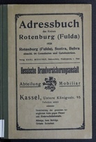 Adressbuch Rotenburg (Fulda) 1928