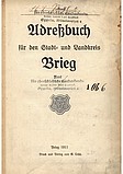 Kreis Adressbuch Brieg (Breslau) 1911