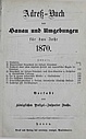 Adressbuch Hanau (Hessen) 1870