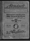 Adressbuch Erfurt 1950