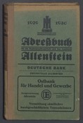 Adressbuch Landkreis Allenstein (Ostpreußen) 1929-30