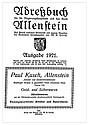 Adressbuch Allenstein 1921