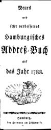 Adressbuch Hamburg 1788