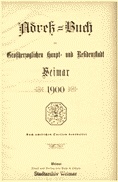 Adressbuch Weimar (Thüringen) 1900