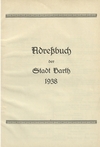 Adressbuch Barth (Nordvorpommern) 1938