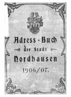 Adressbuch Nordhausen 1906/07