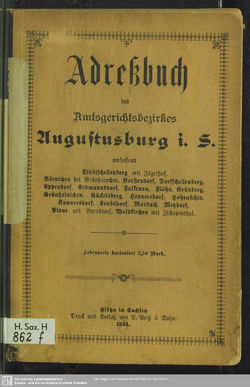 Adressbuch Augustusburg (Amtsgerichtsbezirk) 1891