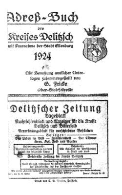 Adressbuch Delitzsch 1924