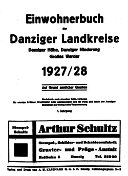 Einwohnerbuch der Danziger Landkreise 1927/28