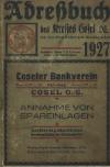 Adressbuch Cosel 1927