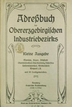 Adressbuch Obererzgebirgischer Industriebezirk 1910