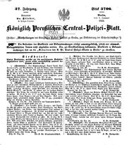 Preussische Zentral-Polizei-Blätter 1855, 1857 - 1865