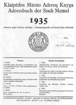 Adressbuch Memel 1935