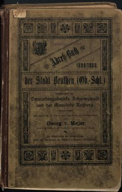 Adressbuch Beuthen 1899