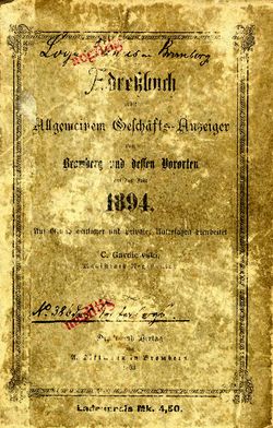 Adressbuch Bromberg 1894