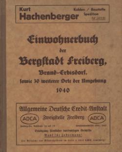Adressbuch Freiberg (Sachsen) 1940