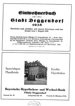 Adressbuch Deggendorf 1938