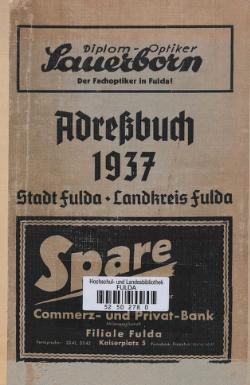 Adressbuch Fulda 1937