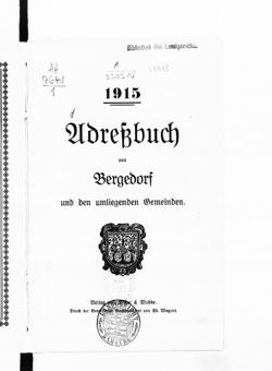 Adressbuch Bergedorf 1915