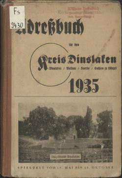 Adressbuch Dinslaken (Kreis) 1935