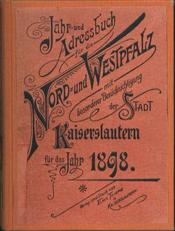 Adressbuch Kaiserslautern 1898