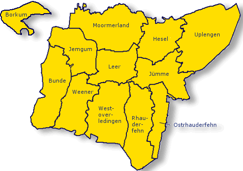 Bild:Lage Orte Kreis Leer Niedersachsen.png