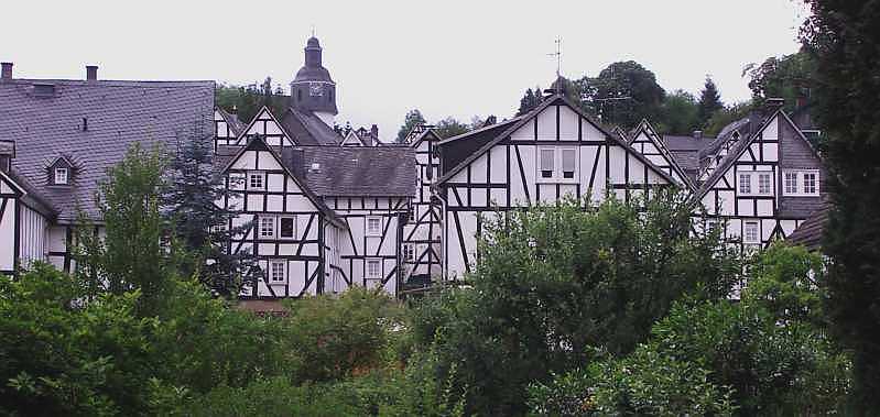 Panorama des historischen Stadtkerns von Freudenberg im Kreis Siegen-Wittgenstein