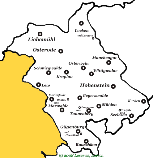 Ostpreußen/Genealogische Quellen/Kirchbuchbestände Kreis Osterode – GenWiki