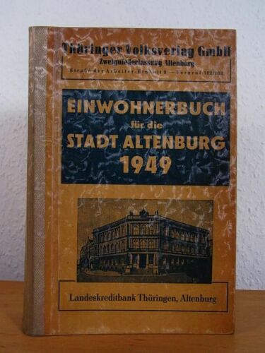 Adreßbuch der Stadt Altenburg 1949