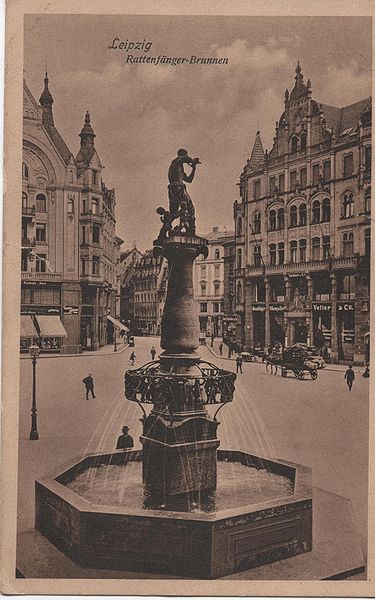 Datei:Leipzig Rattenfänger Brunnen 1915.jpg