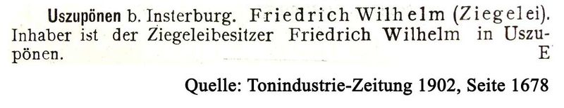 Datei:Tonindustrie-Zeitung und Keramische Rundschau 1902 - Eintragung der Neugruündung Ziegelei.jpg