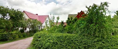 Häuser an der Dorfstraße in Cullmen Szarden, Kreis Pogegen, Memelland, Ostpreußen
