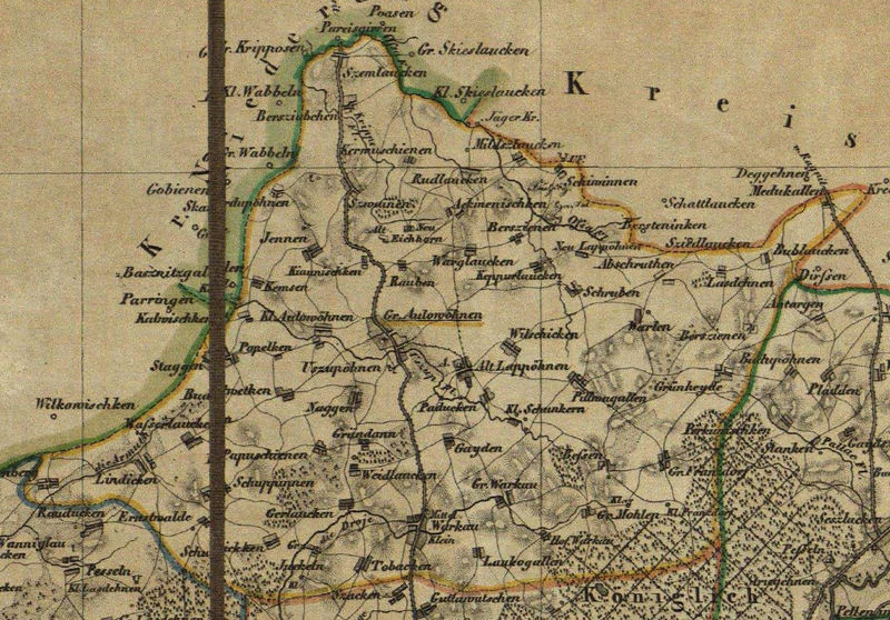 Datei:Kirchspiel Groß Aulowönhnen (Ostp.) 1846 Karte von F.A. von Witzleben.jpg