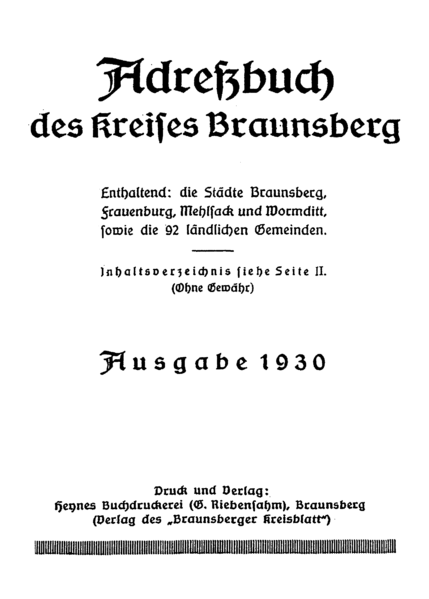 Datei:Adressbuch Braunsberg 1930 Titel.png