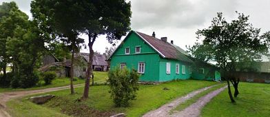 Häuser an der Dorfstraße in Cullmen Wiedutaten, Kreis Pogegen, Memelland, Ostpreußen