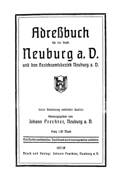 Datei:Adressbuch Neuburg 1927 Titel.png