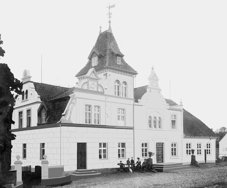 Datei:Buchhof (Ostp.) - Ksp. Aulenbach - 1900 - Rittergut Gutshaus Nordostseite.jpg
