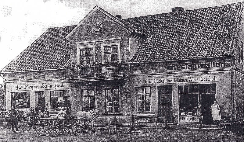 Datei:Aulowönen 1910 Fleischerei Gefeller.jpg